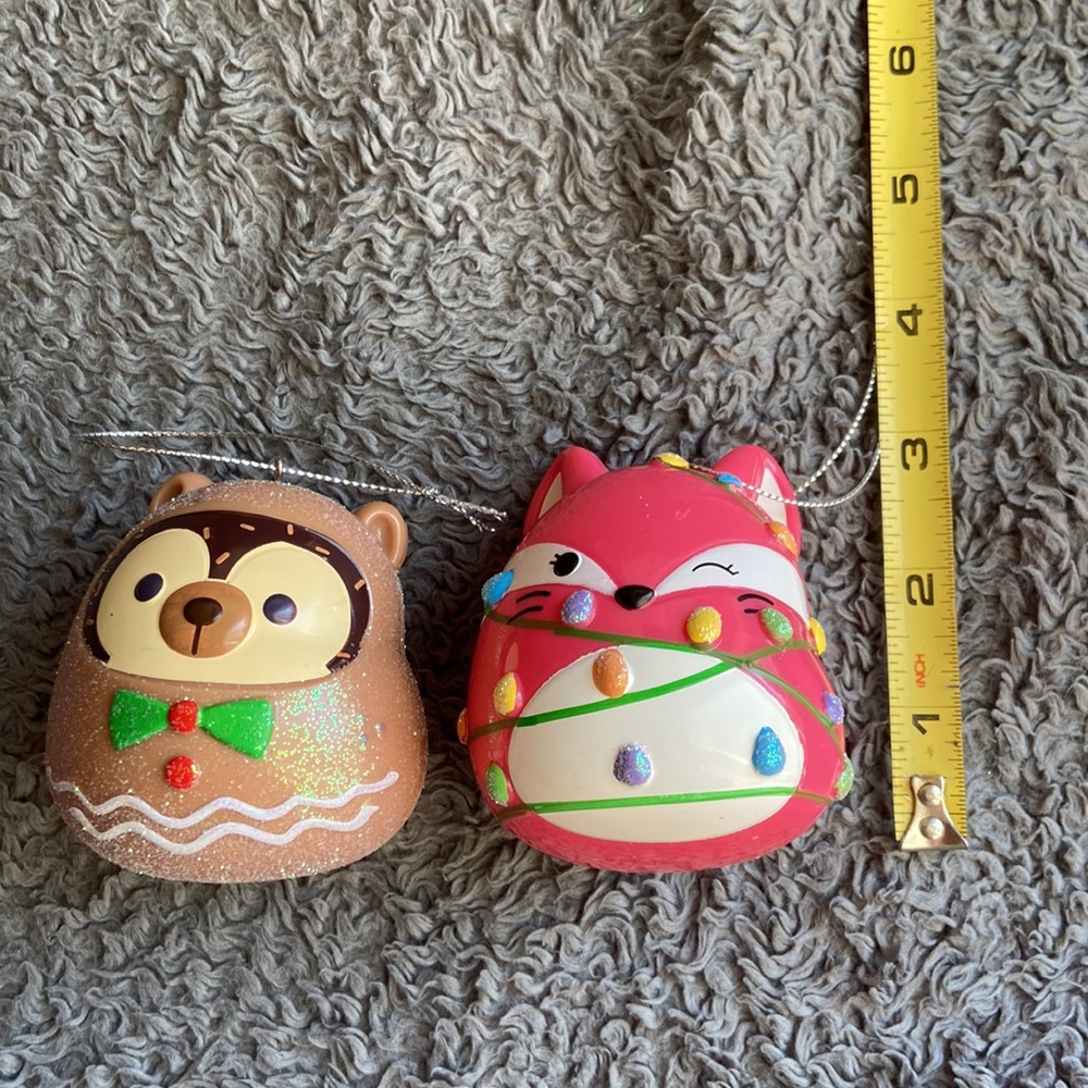 Squishmallows 2024 Fifi the Fox & Hans the Hedgehog Christmas Ornaments. NWOT. - Picture 13 of 15